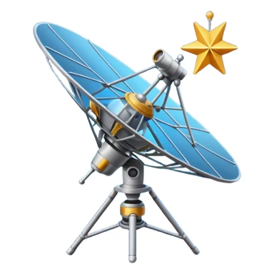 satellite qui observe plein d'étoiles sticker