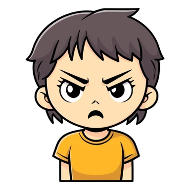 A girl who is mad sticker