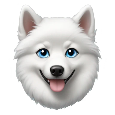 White black pomsky blue eyes sticker