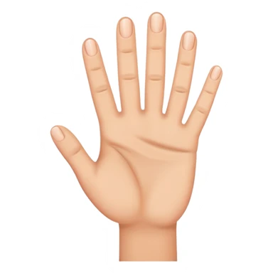 Hand 5 fingers and 3,4 fingers are to close sticker