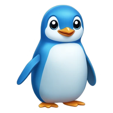 cute blue penguin sticker