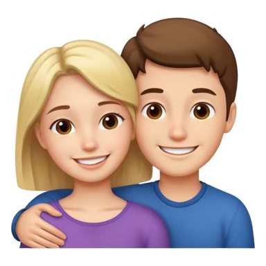 Fille embrassement un garçon  sticker