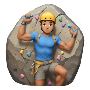 rock climber on wall action pose sticker