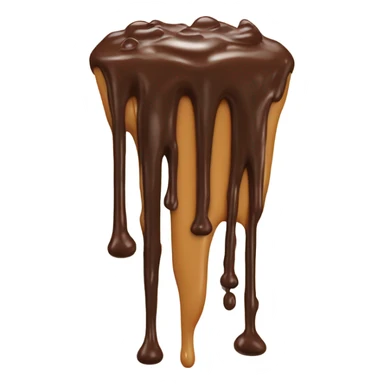 Melted crunchy Shmorth with melted choclet falling  sticker