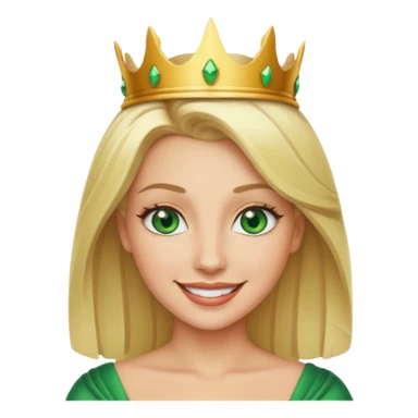 Sexy Queen Green eyes blonde Hair sticker