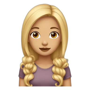 Girl named Liana blonde with brown eyes  sticker
