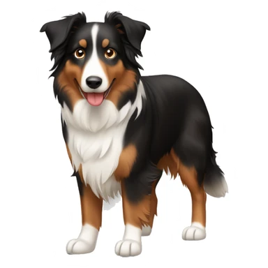Dog similar to collie or australian shepard black and brown  sticker