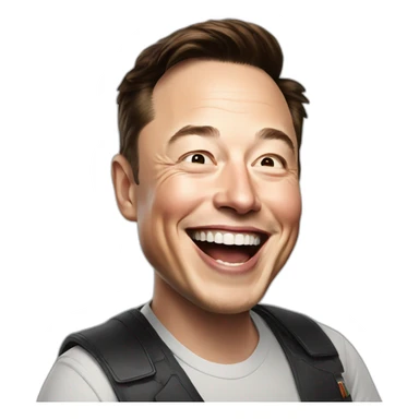 elon musk laughing sticker