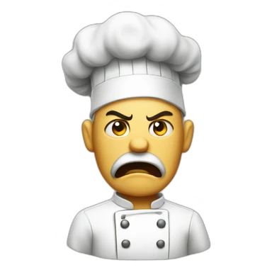Angry chef sticker