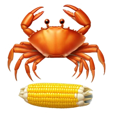 crab boil on a plate with shrimp and corn sticker