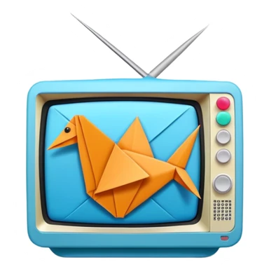 Origami télévision sticker