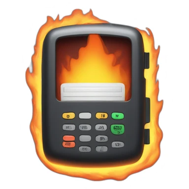 beeper pager on fire sticker