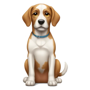 Dog sitting crisscross sticker