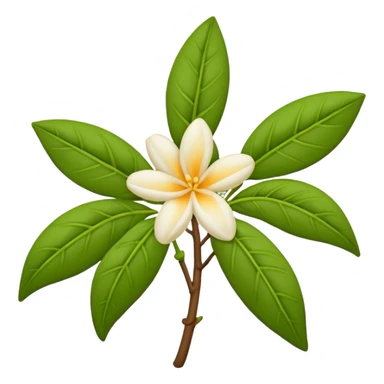 wilted indian jasmine in emoji format sticker