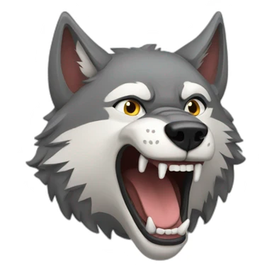 female wolf growling sticker