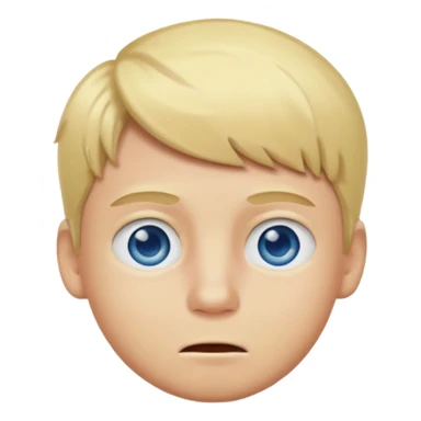 smelly boy, blond with blue eyes. sticker