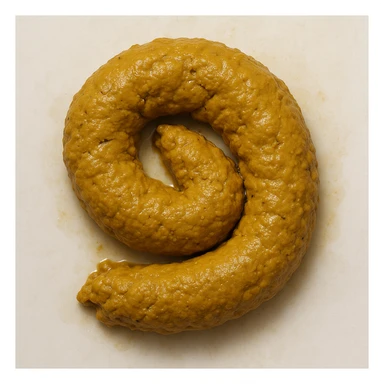 feci molli E GIALLINE VISTE DALL'ALTO, iperrealistico 4k sticker