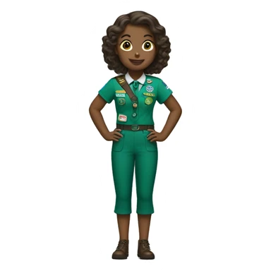white girl scout salut sticker