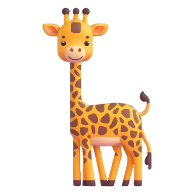 poo with giraffe spots, subtle horns, fun look sticker