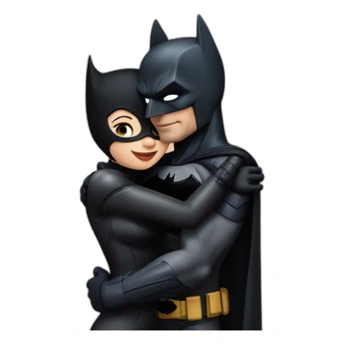 batman and catwoman hugging sticker