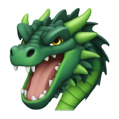 Black and green dragon sticker