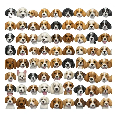 1000 colorful lifelike puppies sticker