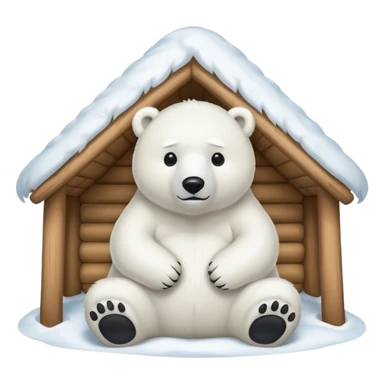 polar bear huts sticker