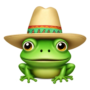 frog with sombrero sticker