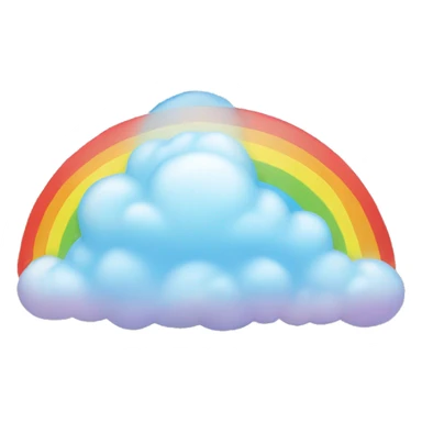 rainbow cloud sticker