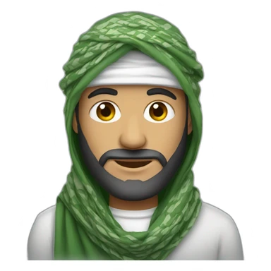 A man wearing Shemagh sticker