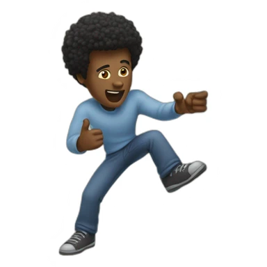 Black man tocking a door sticker