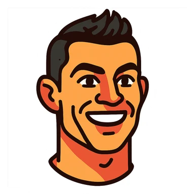 Cristiano Ronaldo's face sticker