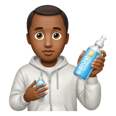 p diddy holding baby oil sticker