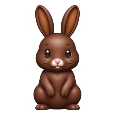 bunny made out of chocolate sticker