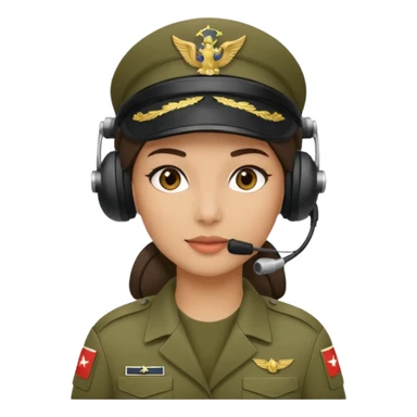 female military communications operator sticker