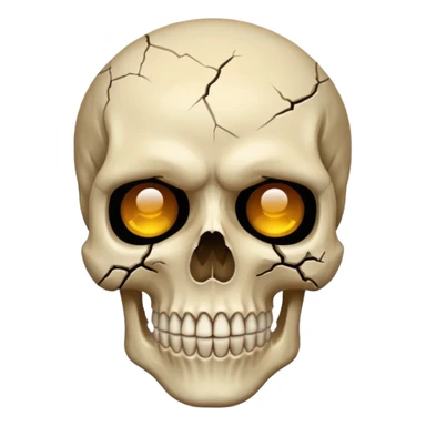 caution skull sticker