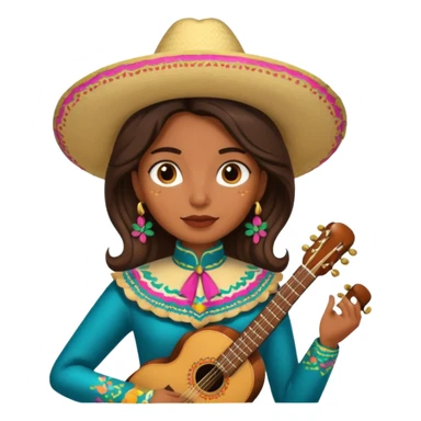 Mariachi mexico girl sticker