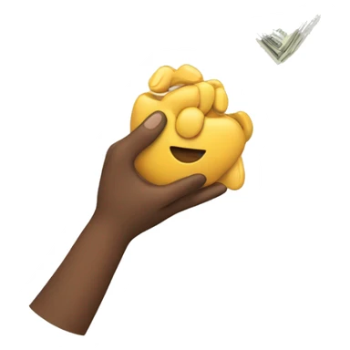 giving money from hand to hand sticker