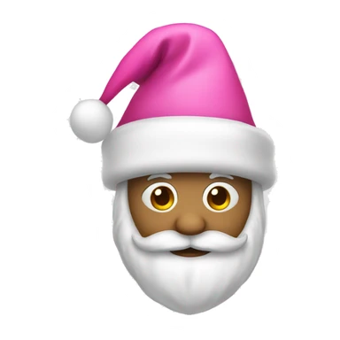Pink Santa hat sticker