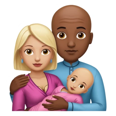 Naked bald Indian man with a beard holding vagina of naked blonde woman sticker