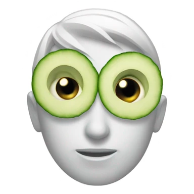 Face with cucumber sticker