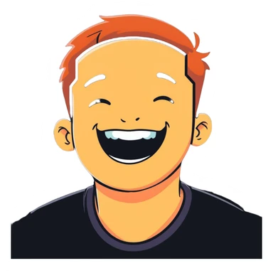 Guy choking his neck laughing crying sticker