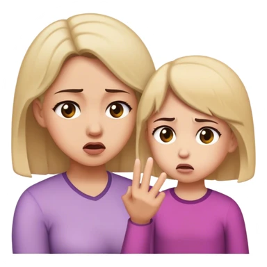 Mom scolding daughter sticker