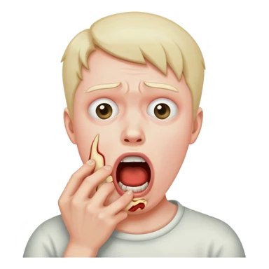 Somone choking themself sticker