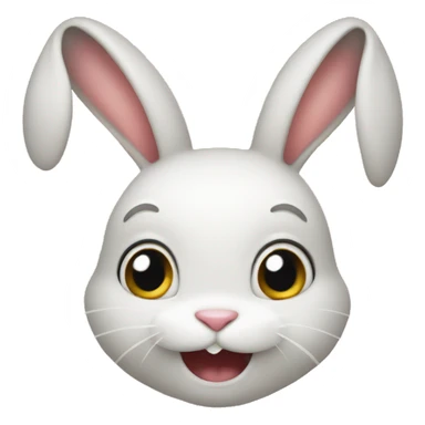 A cute bunny is amazed sticker