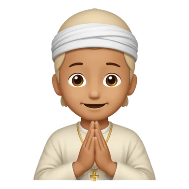 Buatkan emoticon siap pakai. Seseorang sedang sholat. sticker