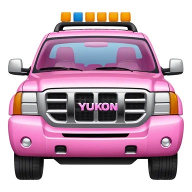 a Yukon SUV truck in pink sticker