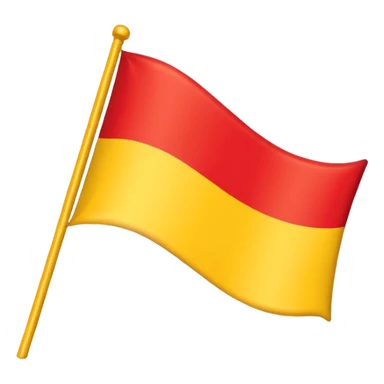 Flag emoji with 1:1 yellow red colour  sticker