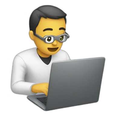 Someone coding sticker