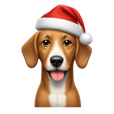 perro salchicha con gorro de navidad sticker